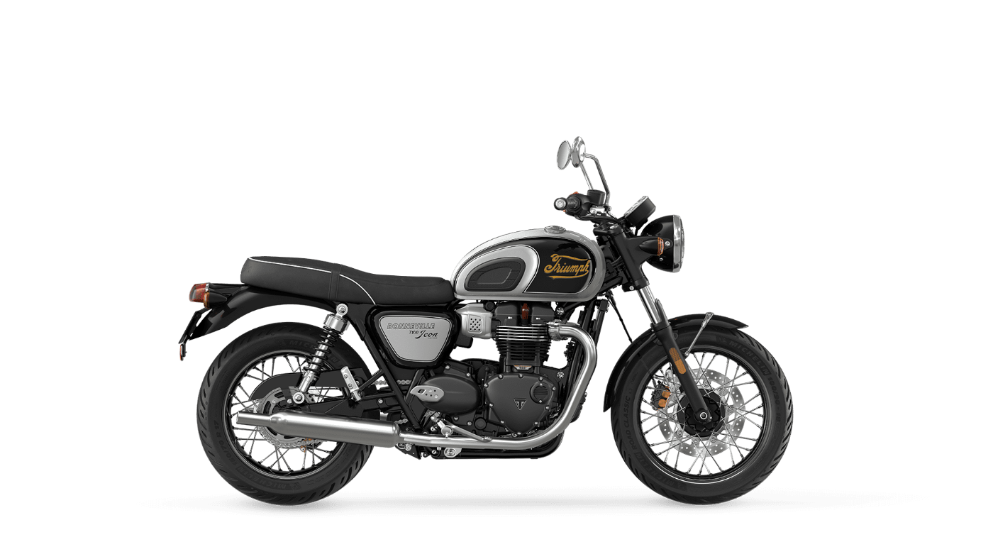 Bonneville T100  ICON EDITION Aluminium silver - Sapphire Black